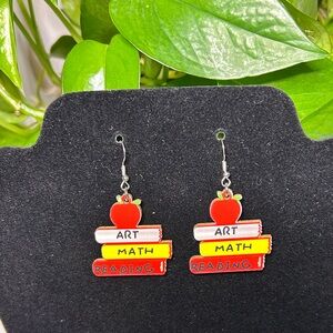 💜4for$20💜 Colorful Art Math Reading Earrings
